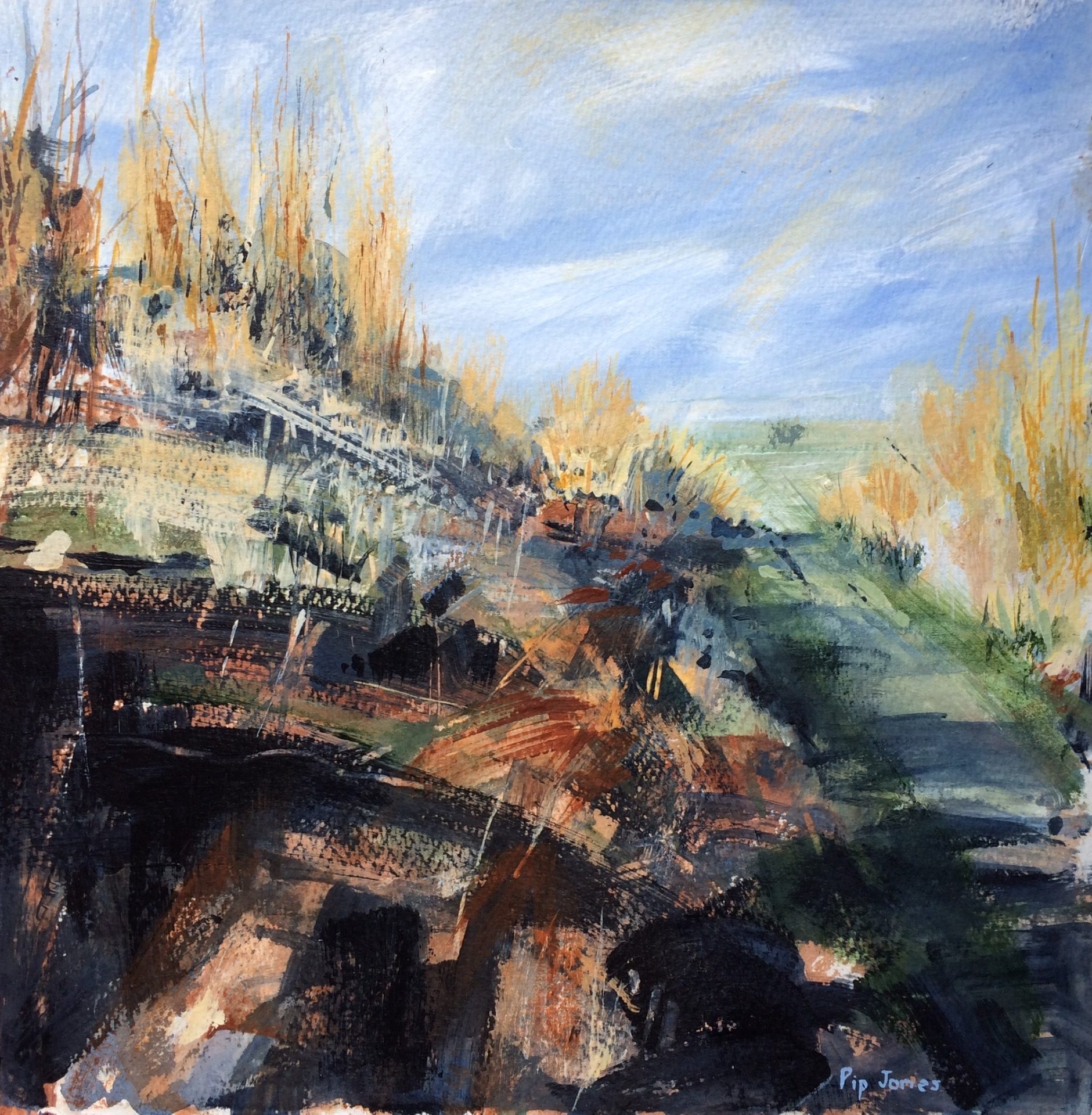 Benthall Track, giclée print 40x40cm