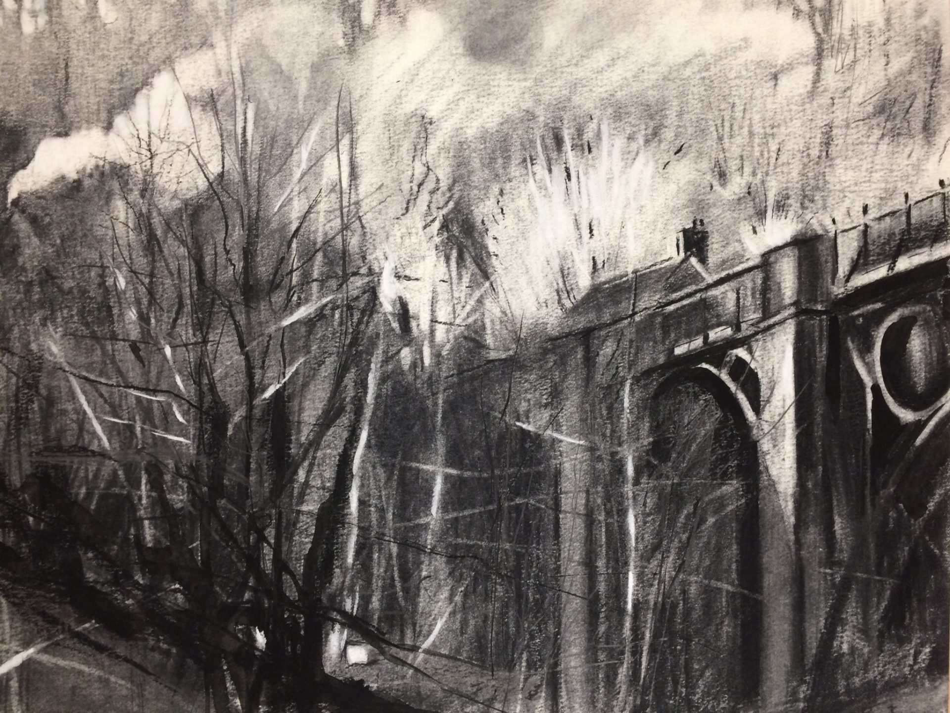 Brian's Chimney, charcoal