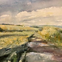 Coaster Puddles, watercolour