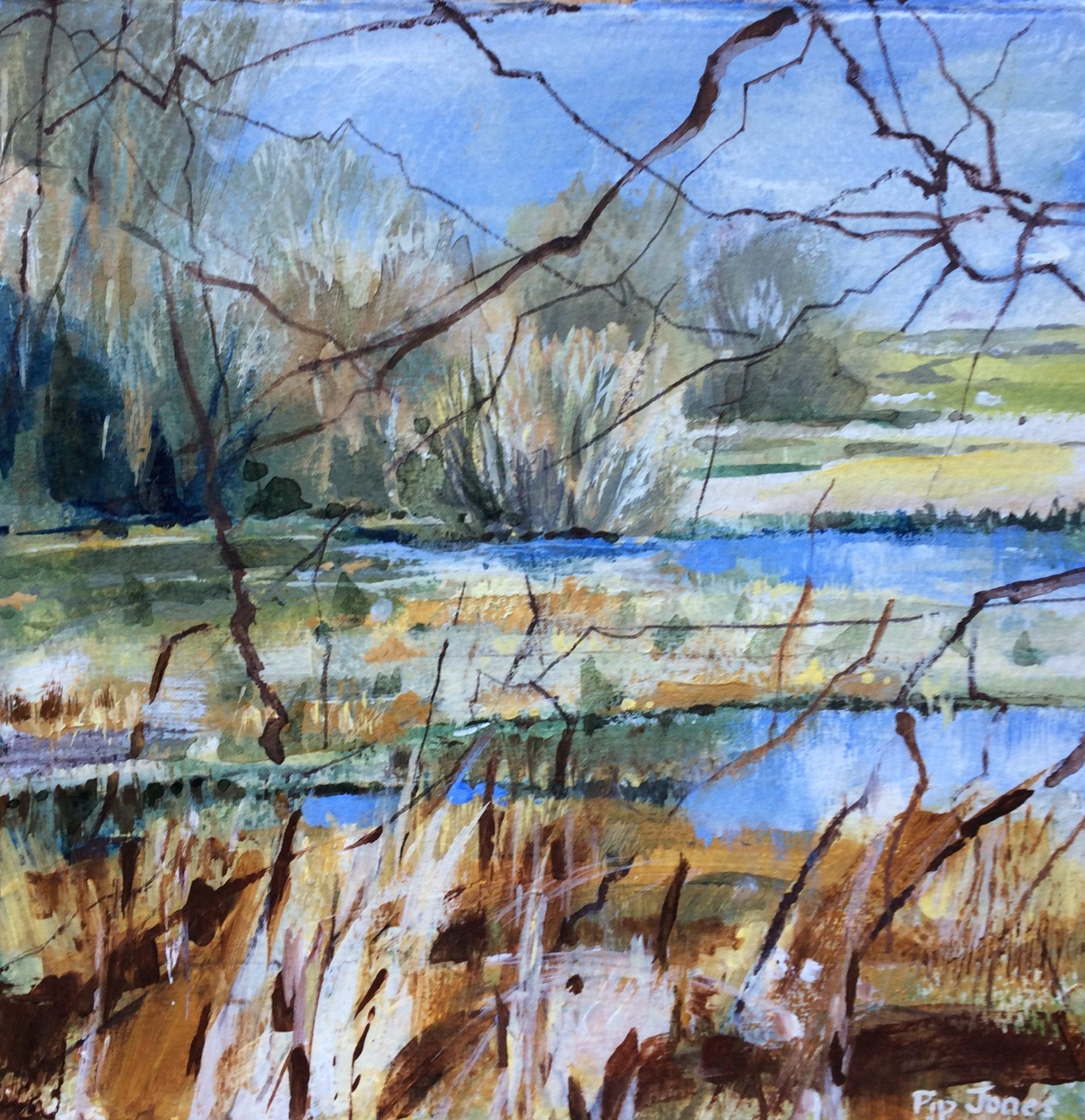 Fishing Pools, giclée print, 30x30cm