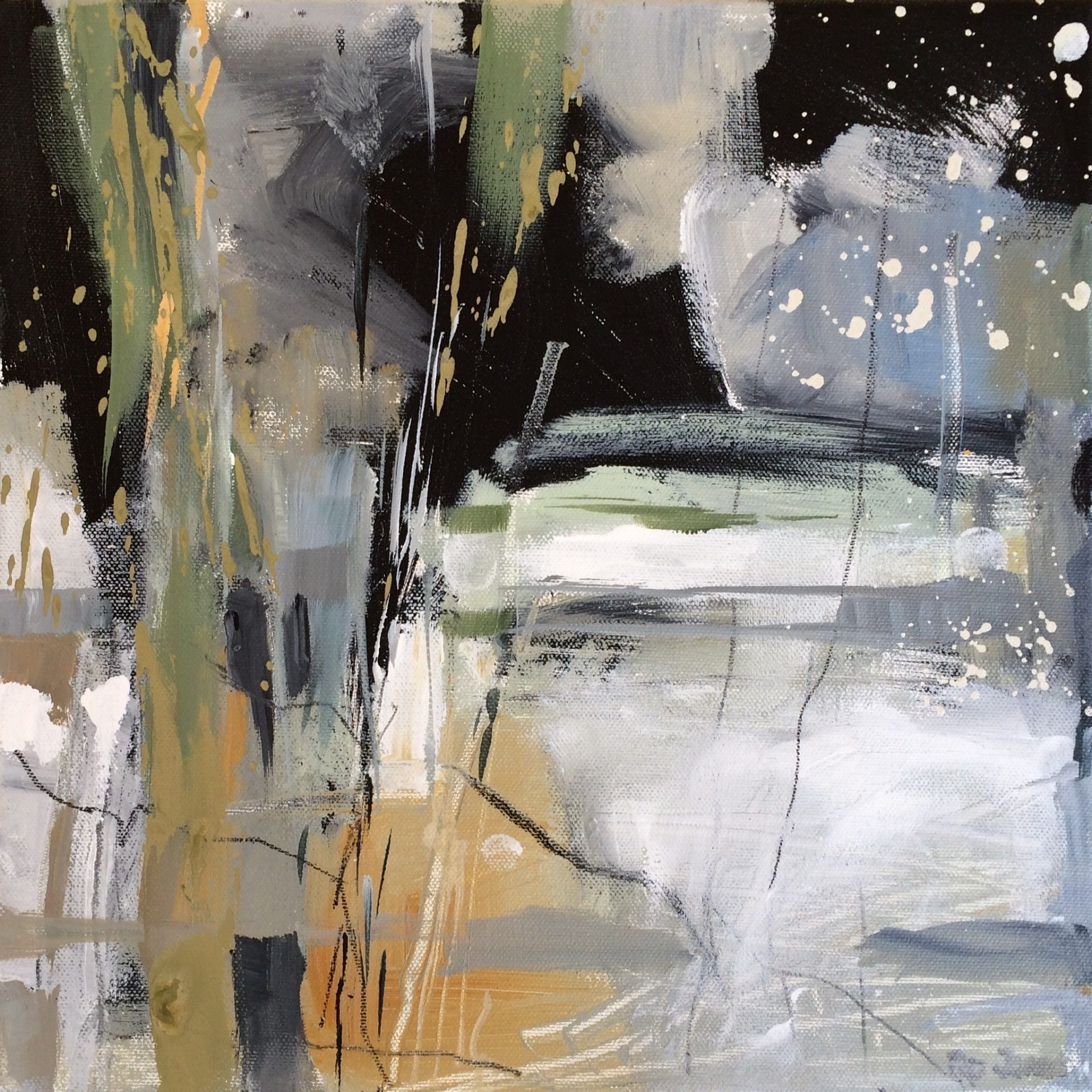 Still Waters #2, Acrylic, part of a triptych