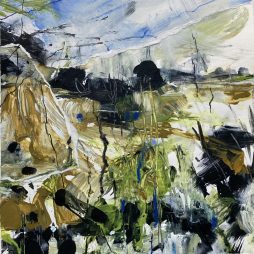 Evening Meadow Mixed Media Collage