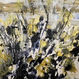 Spring Gorse Mixed Media painting